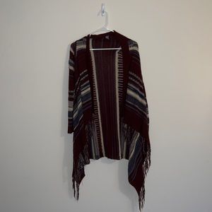 Charolette Russe Striped and Fringed Cardigan